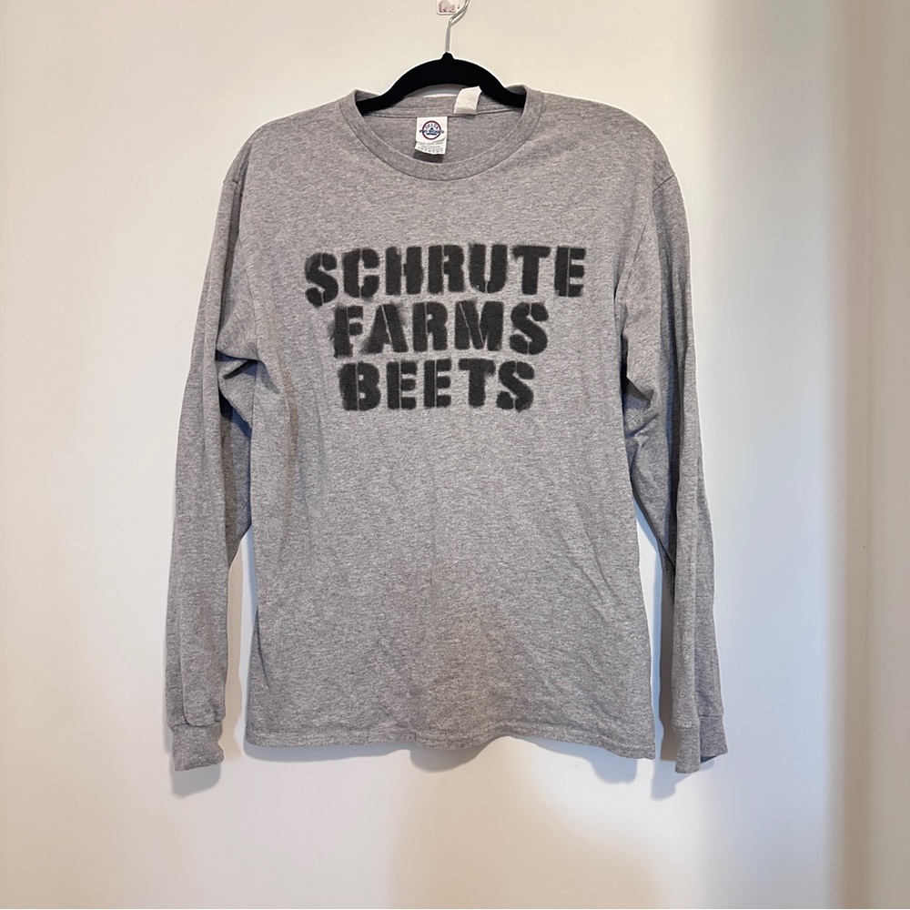 Delta Gray Long Sleeve Tee Schrute Farms